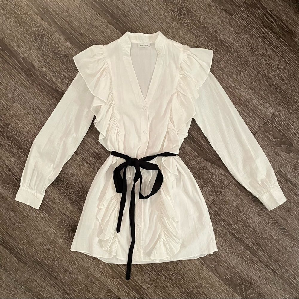 Mlm Label Miller Ruffle Shirtdress